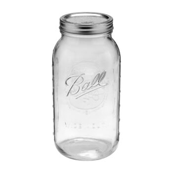 (Andrasortering) Ball mason jar konserveringsburk, wide mouth, 2 liter (half gallon)