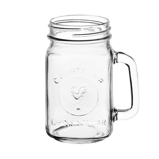 Burk med handtag/dryckesburk, regular mouth, 500 ml (pint), County Fair