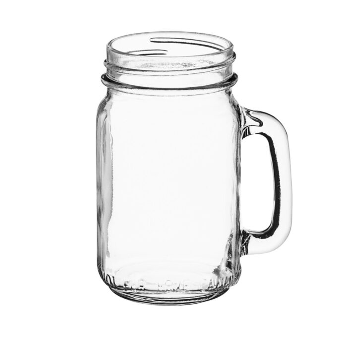 Burk med handtag/dryckesburk, regular mouth, 500 ml (pint), slät
